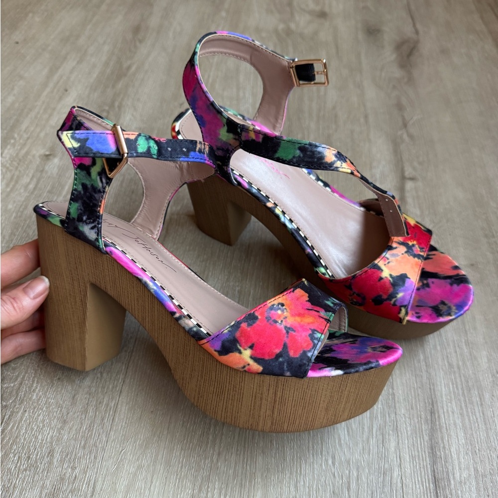 Betsey Johnson Floral Platform Heels